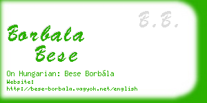 borbala bese business card