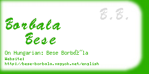 borbala bese business card